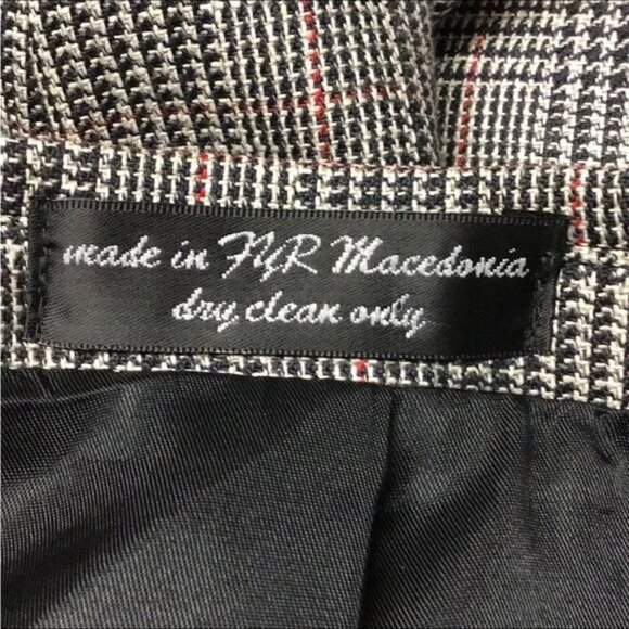 GianFranco Ruffini Mens Houndstooth Silk & Wool Woven Blend Italian Blazer, 46R - Picture 7 of 9